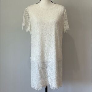 LuLu’s lace dress in a large fancy formal wedding party cruise resort shower